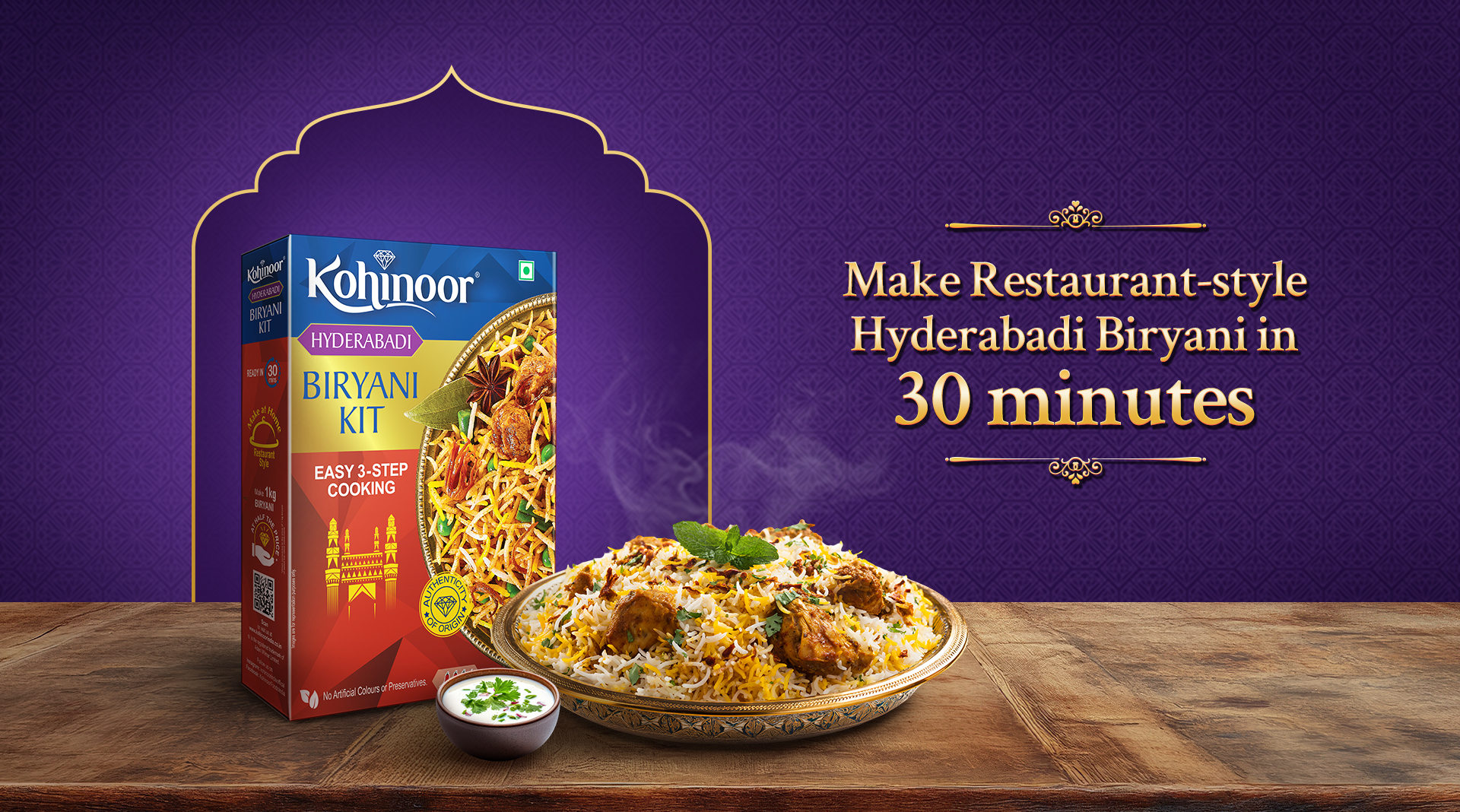 Kohinoor Hyderabadi Biryani Kit