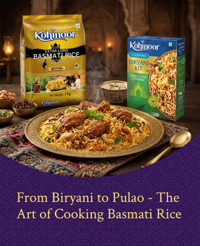 Kohinoor Authentic Basmati Rice Media Banner for Mobile