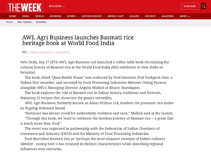 Kohinoor Basmati Rice PR - The Week