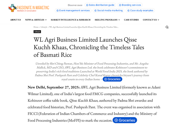 Kohinoor Basmati Rice PR - Passionate in