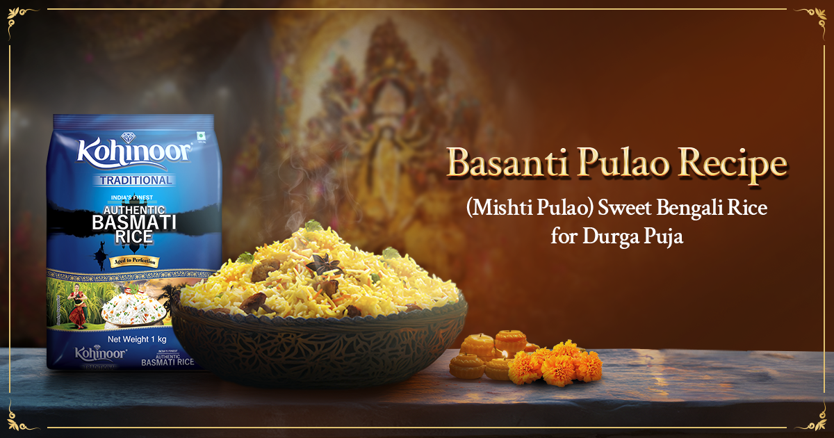 Basanti Pulao Recipe – (Mishti Pulao) Sweet Bengali Rice for Durga Puja