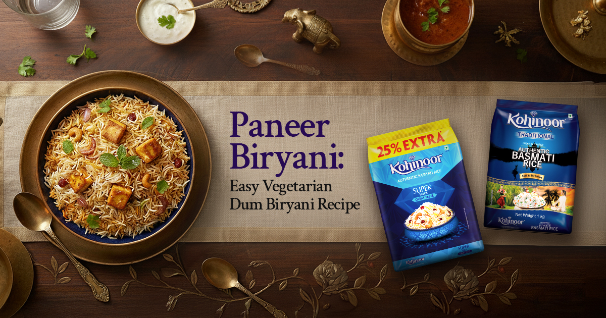Paneer Biryani: Easy Vegetarian Dum Biryani Recipe