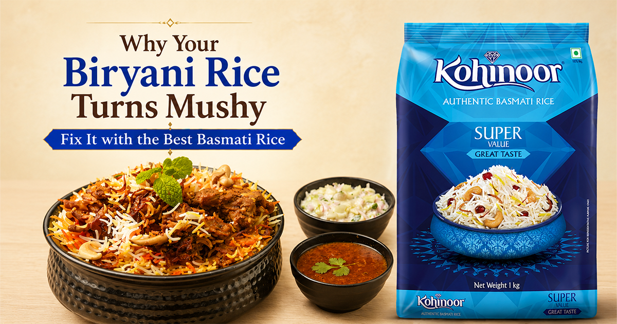 Why Your Biryani Rice Turns Mushy: Fix It with the Best Basmati Rice