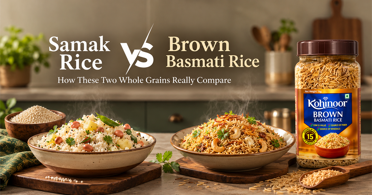 Samak Rice vs Brown Basmati Rice: Comparing Two Whole Grains