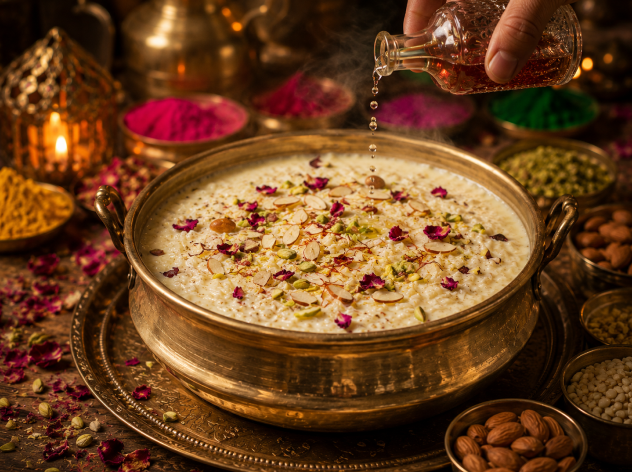 Thandai Rice Kheer Recipe – Holi Special Festive Dessert