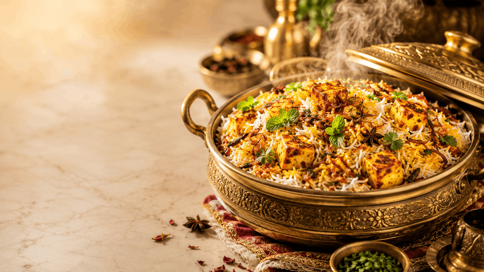 Paneer Biryani Recipe with Long Grain Basmati Rice