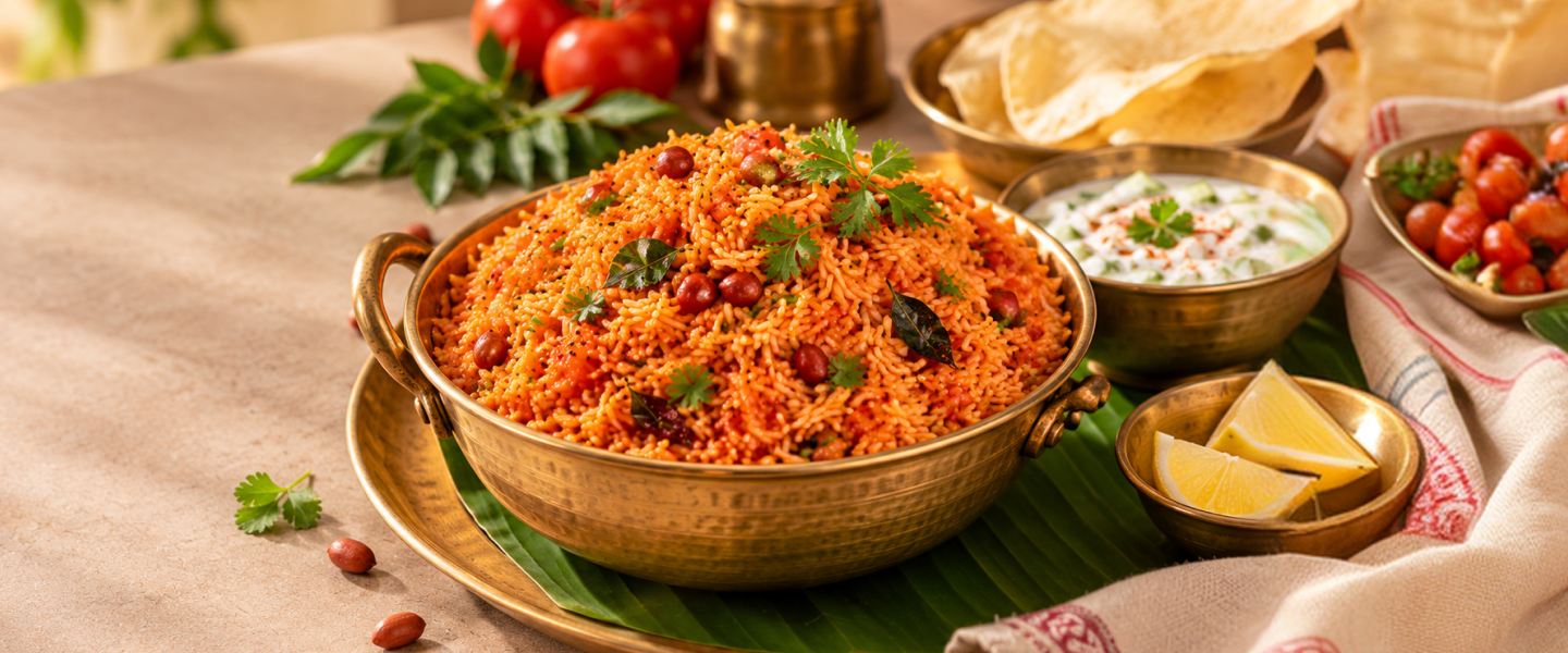 Easy Tomato Rice Recipe: A Tangy South Indian Rice Dish