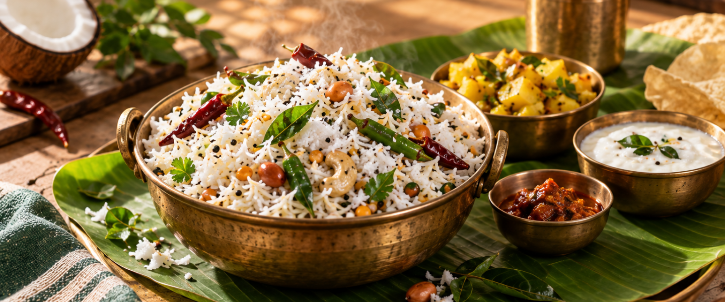 Easy Coconut Rice Recipe: A Flavourful South Indian Rice Dish