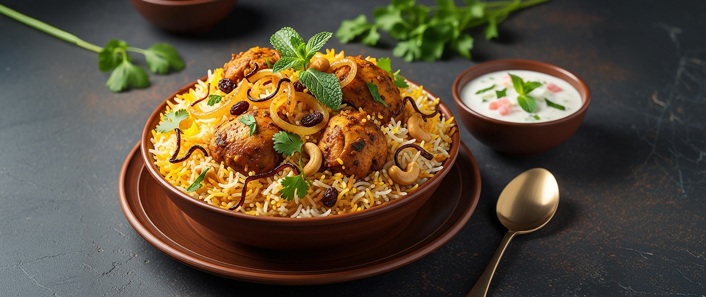 Hyderabadi Dum Chicken Biryani